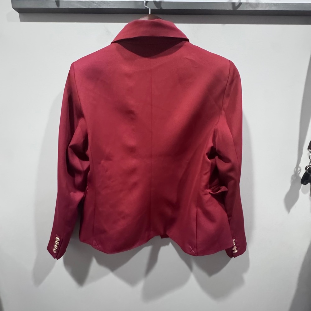 Walter Baker Phelps Blazer XL Wine Red NEW Double Breasted Gold Buttons $268 - Picture 7 of 10